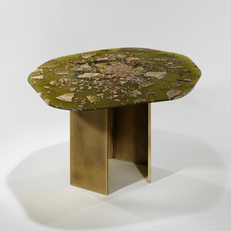  T SAKHI  - Reconciled Fragments - Side table Green